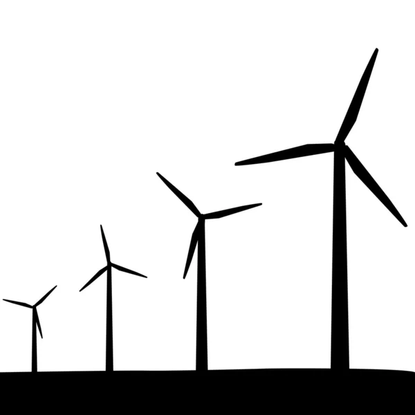 Turbinas eólicas — Vector de stock