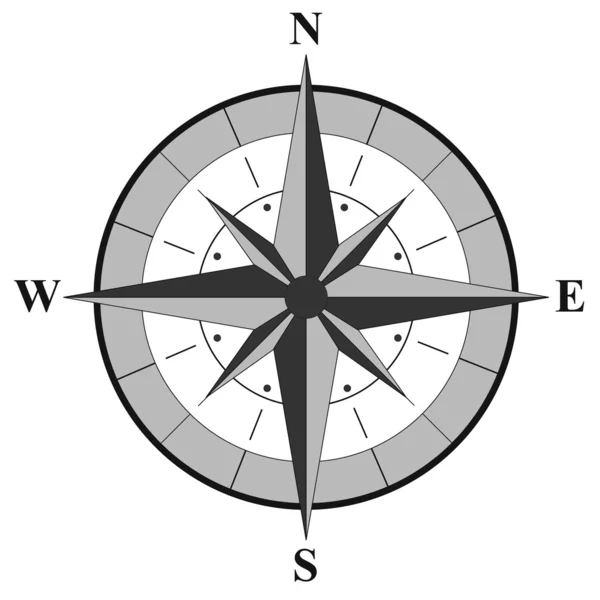 Compass Rose Illustration — Stock Vector