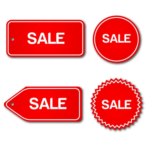 stock vector Red Sale Tags