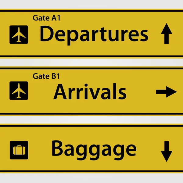 Аеропорт знаки — стоковий вектор