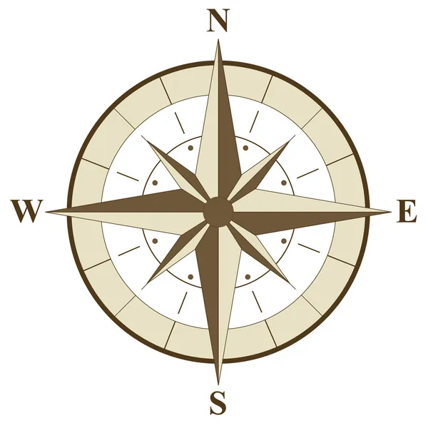 Compass Rose Illustration — Stock Vector