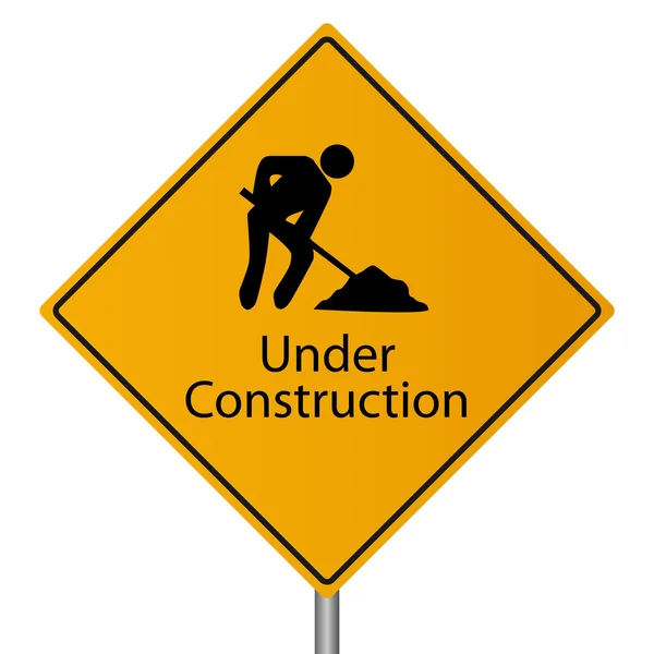 Under Construction Sign Illustration — Stock Vector