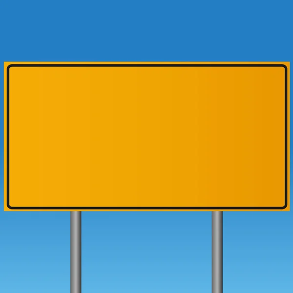 Signo amarillo en blanco — Vector de stock