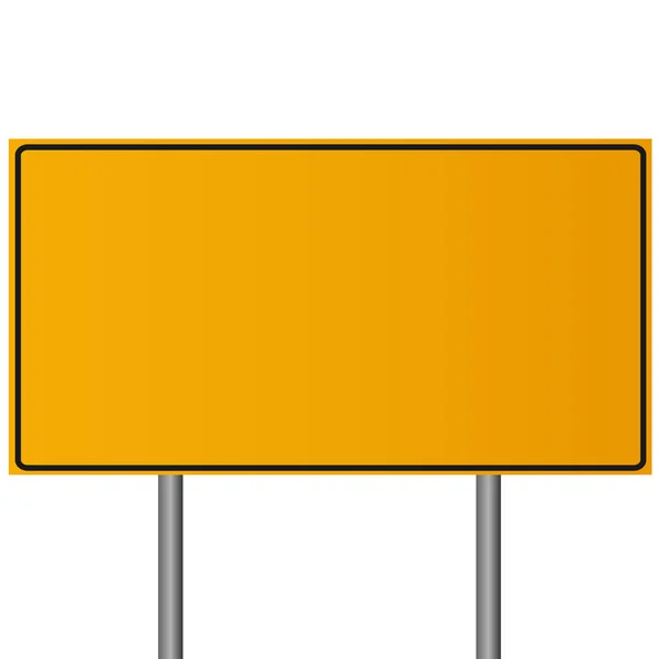 Signo amarillo en blanco — Vector de stock