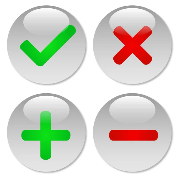 Clear Web Buttons — Stock Vector