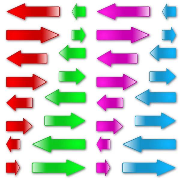 Flèches vectorielles colorées — Image vectorielle