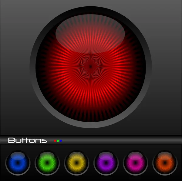 다채로운 웹 버튼 — 스톡 벡터