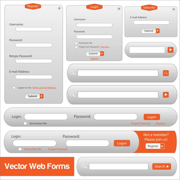 Modello di Web Design — Vettoriale Stock