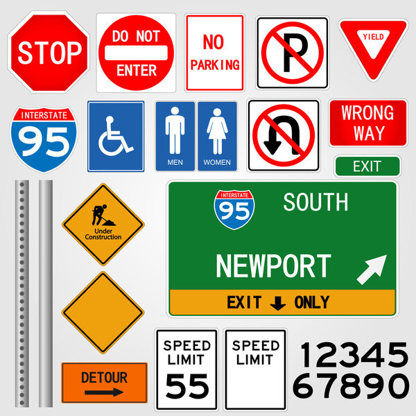 Road Signs Illustration