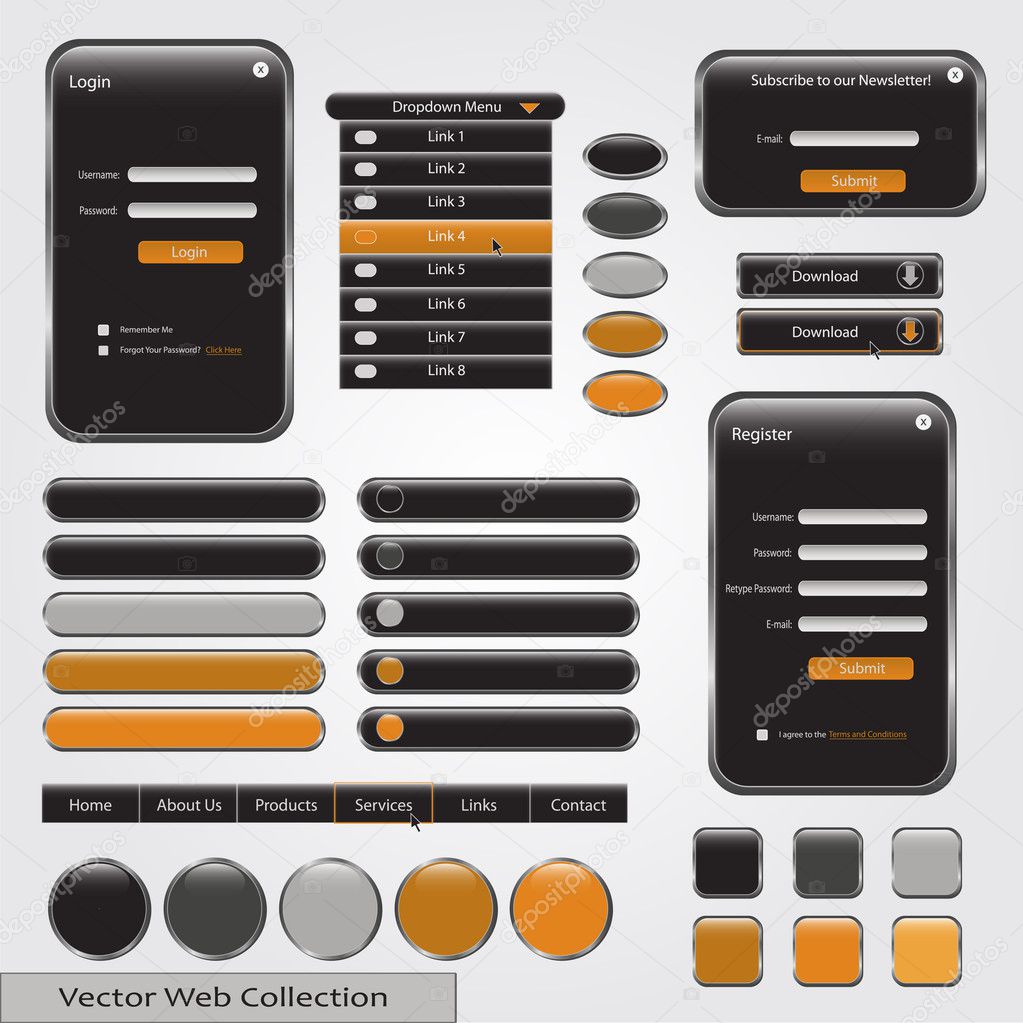 Black and Yellow Web Template