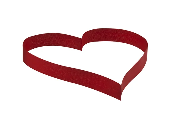 Ribbon Heart (inc. Clipping Path) — Stock Photo, Image