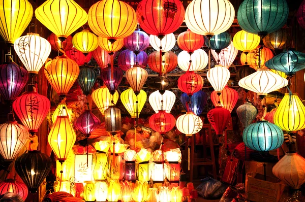 Linternas de seda asiáticas Imágenes de stock libres de derechos