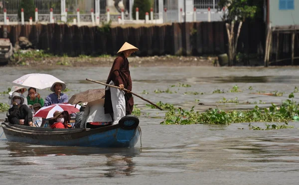 Boottocht over de Mekong rivier, vietnam — Stockfoto