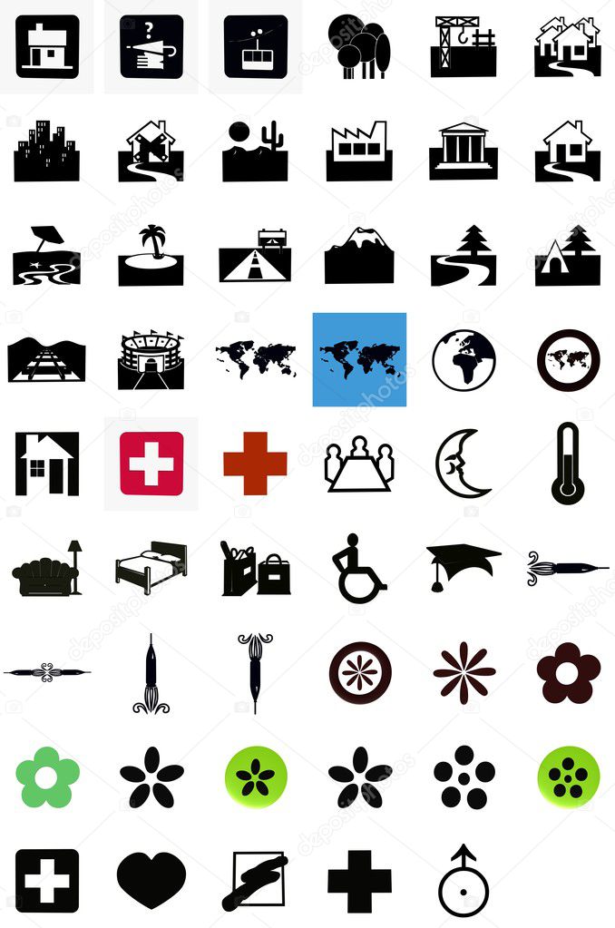 Health and home icons
