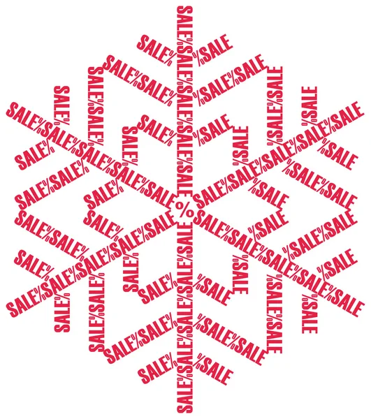 Sale snowflake — Stock Vector