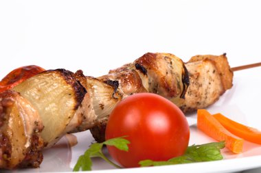 bir şiş üzerinde nefis bir şiş kebap