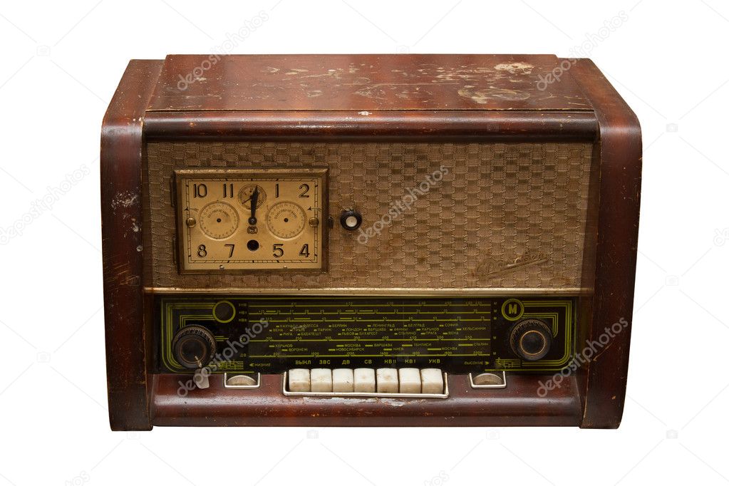 The old radio with clocks