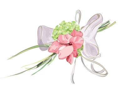 Wedding Floral Decor with Hydrangea and Gladiolus. clipart