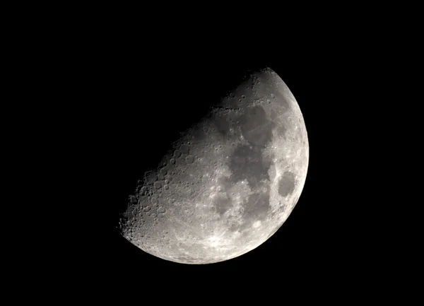 stock image Moon on a black night sky