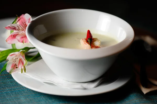 Soup with coconut milk — Stock Photo, Image