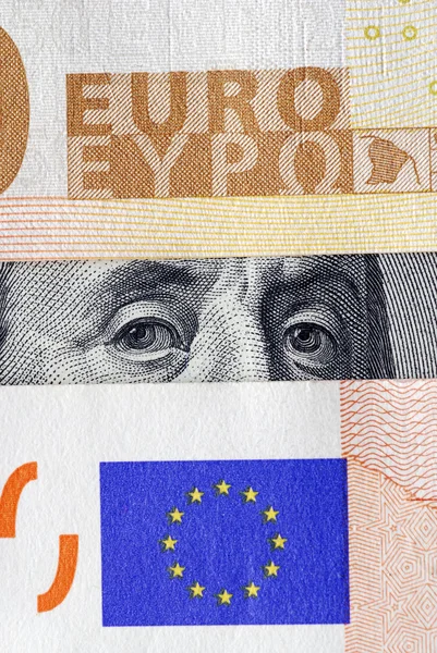 Доллар и евро — стоковое фото