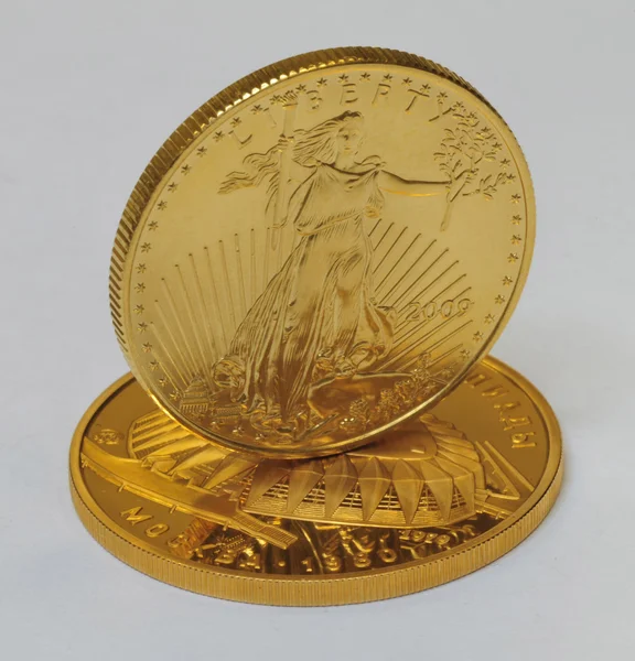Goldmünzen Stockfoto