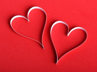 Valentine's paper hearts clipart