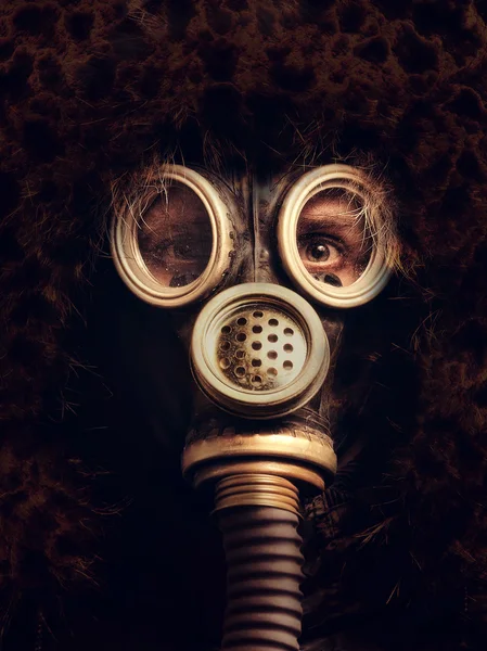 stock image Man in respirator