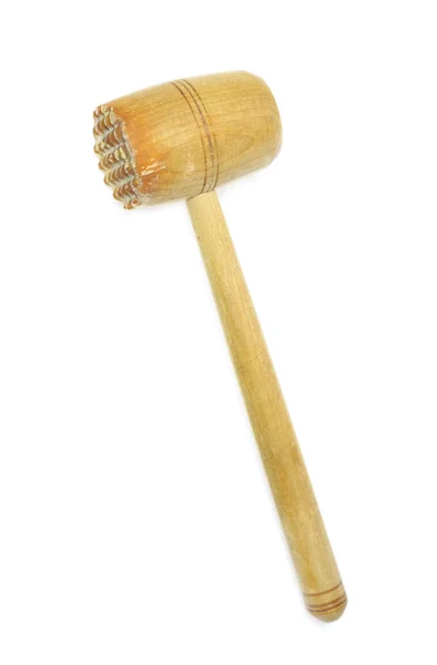 Used wooden meat hammer — Stock Photo, Image