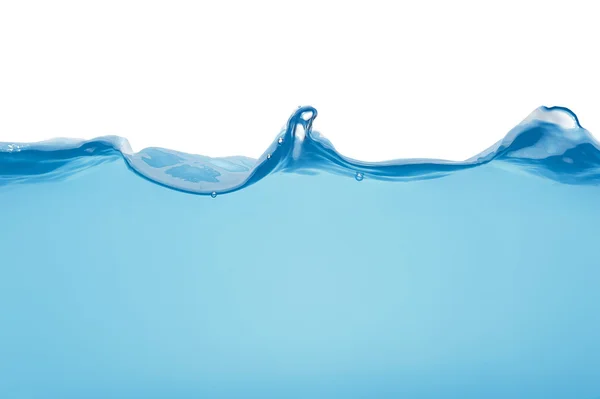 Ondas de água isoladas sobre fundo branco — Fotografia de Stock