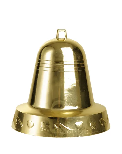 Gouden Christmas bell — Stockfoto