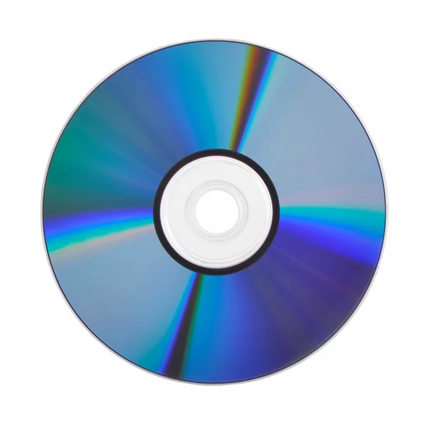 DVD disk geïsoleerd op witte achtergrond — Stockfoto