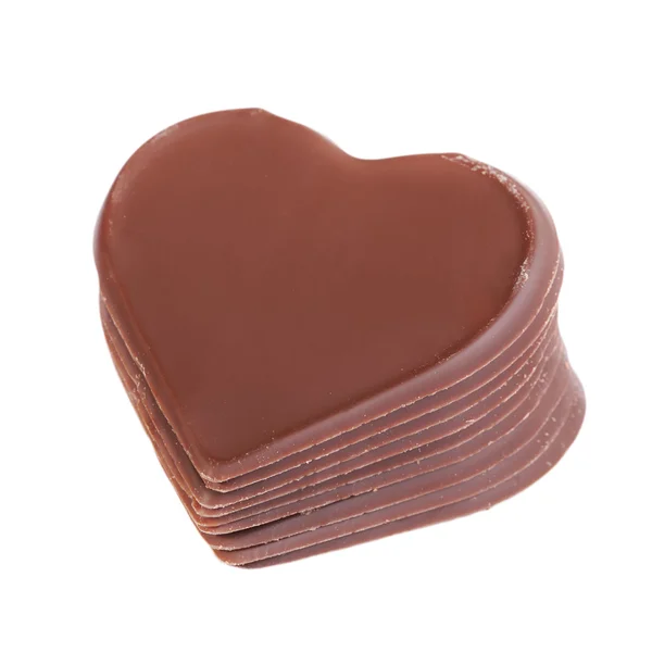 Chocolat en forme de coeur — Photo