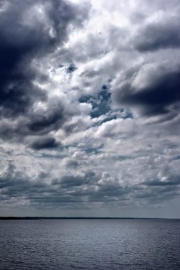 Storm clouds over horizon