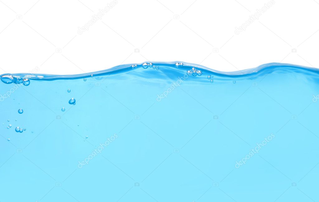 Front view of water level isolated