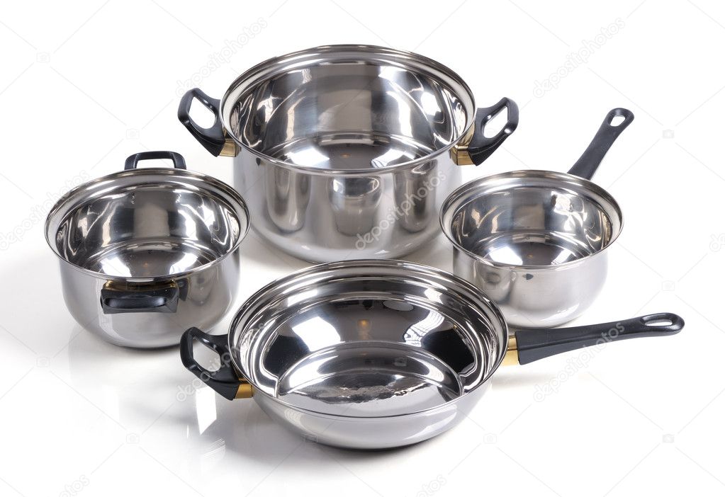 Set of metallic pan