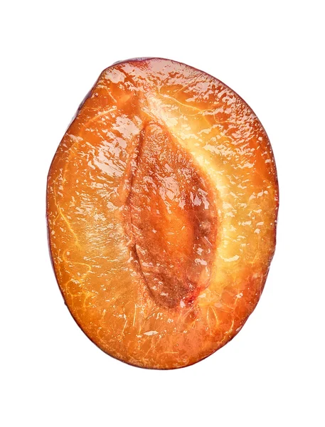 Half of plum isolated — Stock Photo, Image