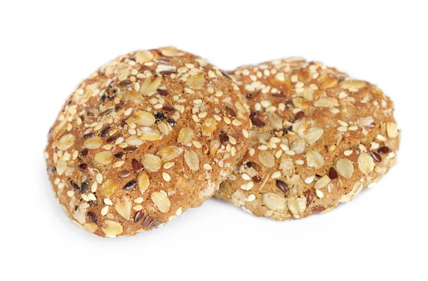 Νόστιμα oatmeal μπισκότα που απομονώνονται σε λευκό — Φωτογραφία Αρχείου