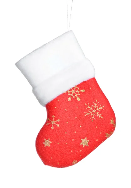 Vörös karácsonyi zokni — Stock Fotó
