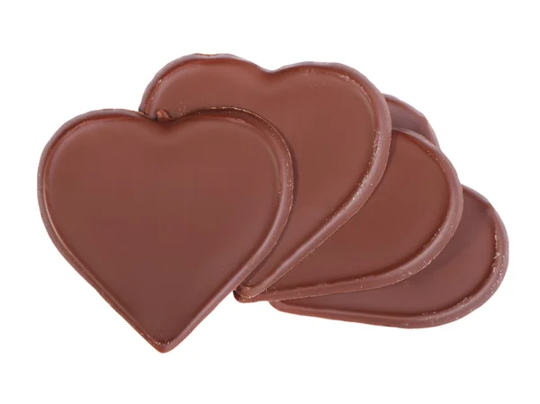 Hartvormige chocolade — Stockfoto