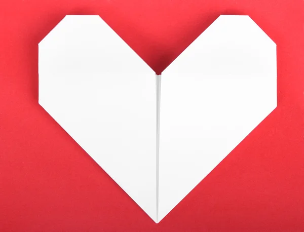 Papír origami srdce — Stock fotografie