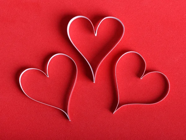 Corações de papel de Valentim — Fotografia de Stock