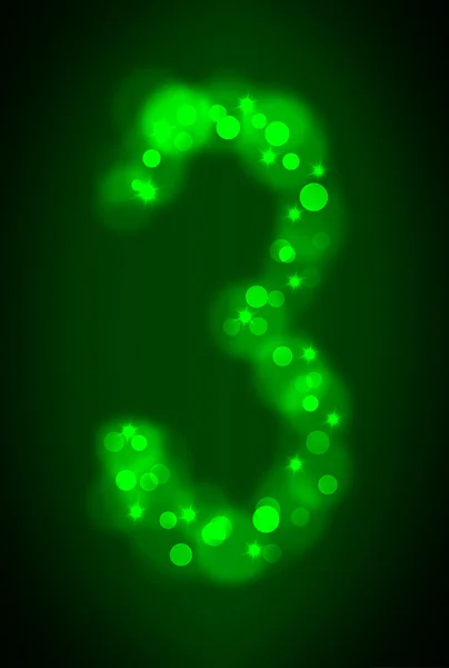 Numerische Symbole mit leuchtenden Lichtern — Stockfoto
