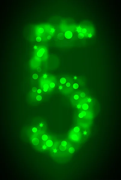 Numerical symbols with glowing lights — Stock Photo, Image