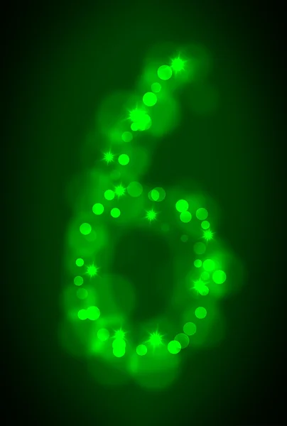 Símbolos numéricos com luzes brilhantes — Fotografia de Stock