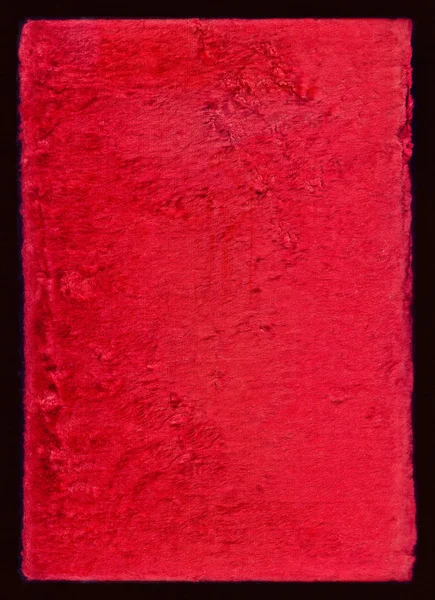 Textura de terciopelo rojo con marco negro — Foto de Stock