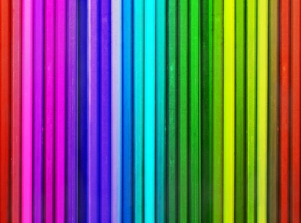Muitos lápis na cor do arco-íris — Fotografia de Stock