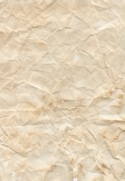 오래 된 베이지색 creasy 종이의 질감 — 스톡 사진