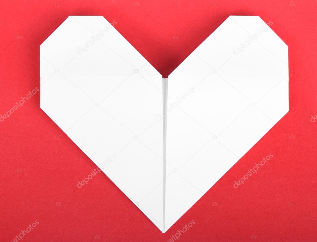 Paper heart origami