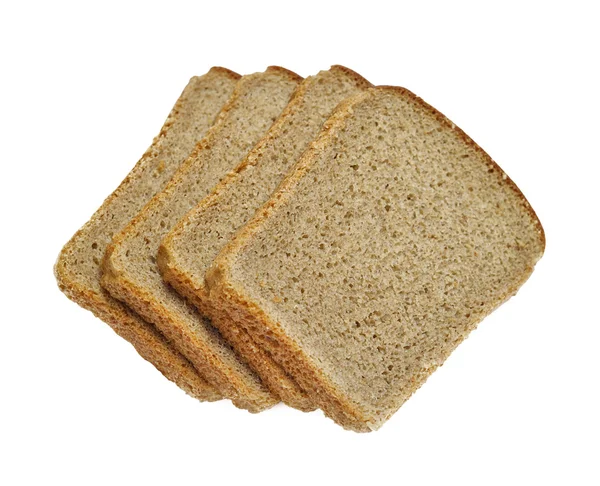 Szelet kenyér elszigetelt — Stock Fotó